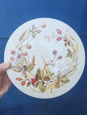 Vintage St Micheal Harvest Berry Round Tin Made In England Cottagecore Farmhouse